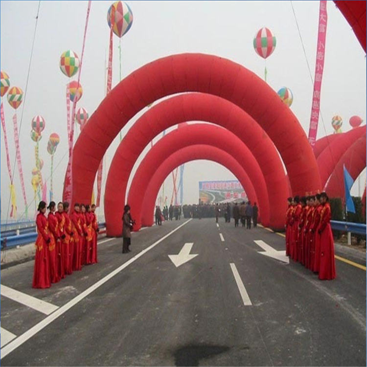 灵寿商场开业纯红拱门